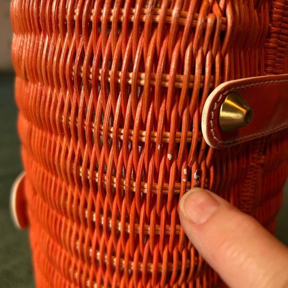 Maxx New York Orange Woven Barrel Clutch - Picture 5 of 13